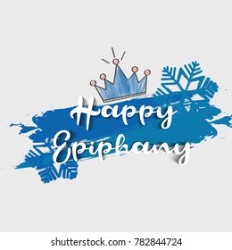 Illustration Of Happy Epiphany Day Greeting Card Design.