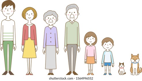 Illustration of a happy family.