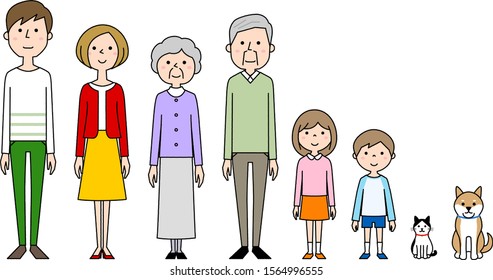 Illustration of a happy family.