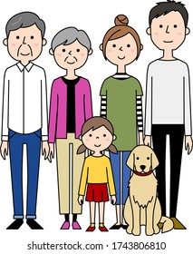 Illustration of a happy family.