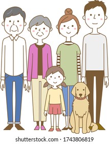 Illustration of a happy family.