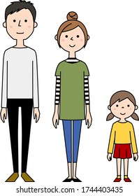 Illustration of a happy family.