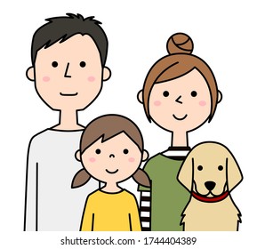 Illustration of a happy family.