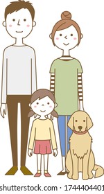 Illustration of a happy family.
