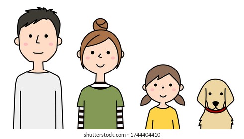 Illustration of a happy family.