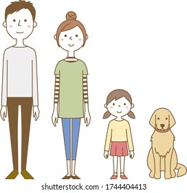 Illustration of a happy family.