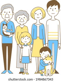 Illustration of a happy family.