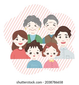 Illustration of a happy family