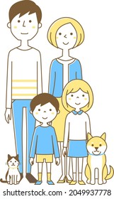 Illustration of a happy family.