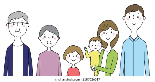 Illustration of a happy family.