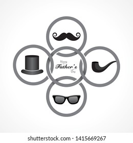 Illustration of Happy Fathers Day Greeting for respecting our parents