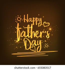 Illustration Of Happy Fathers Day Greeting Card Background.
