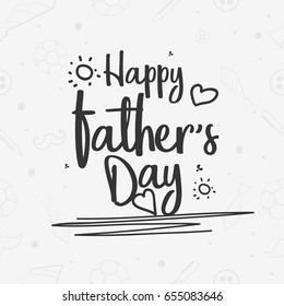 Illustration Of Happy Fathers Day Greeting Card Background.
