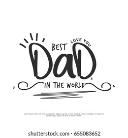 Illustration Of Happy Fathers Day Greeting Card Background.
