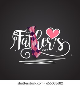 Illustration Of Happy Fathers Day Greeting Card Background.
