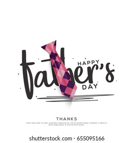 Illustration Of Happy Fathers Day Greeting Card Background.
