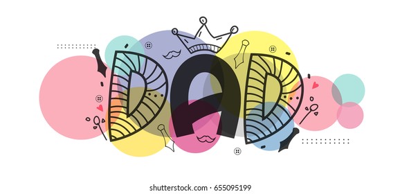 Illustration Of Happy Fathers Day Greeting Card Background.