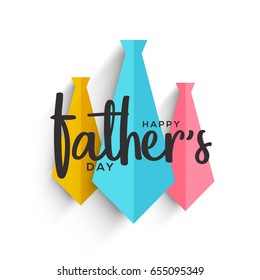 Illustration Of Happy Fathers Day Greeting Card Background.