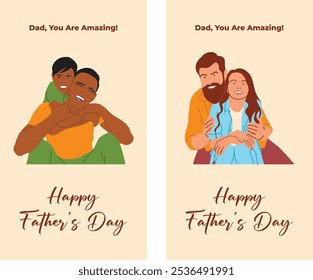 illustration of happy father's day greetings