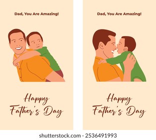 illustration of happy father's day greetings