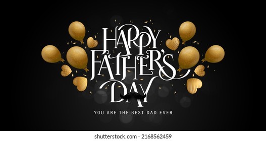 illustration of happy fathers day lettering fonts for website header, social media posts, landing page, corporate and business marketing, ads campaign, advertisement, advertising, printing sublimation