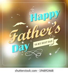 illustration of Happy Father's Day retro background