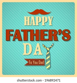 illustration of Happy Father's Day retro background