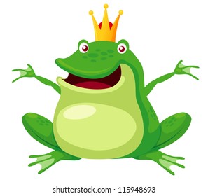 illustration of Happy frog prince vector