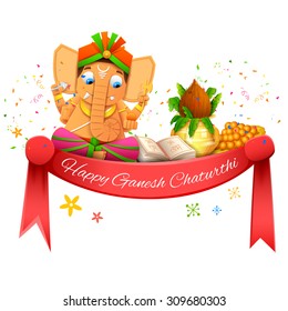 illustration of Happy Ganesh Chaturthi