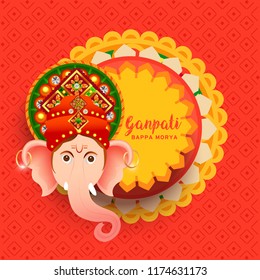 
illustration of Happy Ganesh Chaturthi Background.