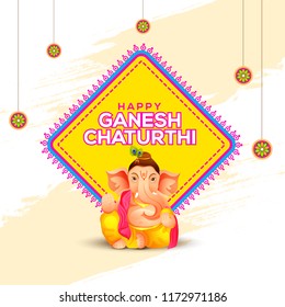 Illustration Of Happy Ganesh Chaturthi Greeting Card,easy To Edit.
Illustration Of Happy Ganesh Chaturthi Greeting Card,easy To Edit.