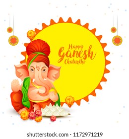 Illustration Of Happy Ganesh Chaturthi Greeting Card,easy To Edit.
Illustration Of Happy Ganesh Chaturthi Greeting Card,easy To Edit.