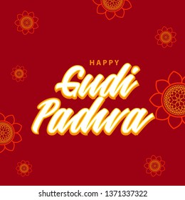 Illustration Of Happy Gudi Padwa(Lunar New Year)Celebration Background.