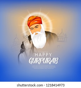 illustration of Happy Gurpurab, Guru Nanak Jayanti, Guru Nanak's Prakash Utsav, celebrates the birth of the first Sikh Guru illustration of Happy Gurpurab, Guru Nanak Jayanti, Guru Nanak's Prakash Utsav, celebrates the birth of the first Sikh Guru