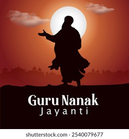 ilustração do Gurpurab feliz, Guru Nanak Jayanti festival de fundo de celebração sique