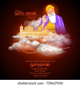 illustration of Happy Gurpurab, Guru Nanak Jayanti festival of Sikh celebration background illustration of Happy Gurpurab, Guru Nanak Jayanti festival of Sikh celebration background