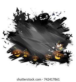 illustration of Happy Halloween holiday night celebration background
