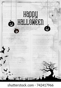 illustration of Happy Halloween holiday night celebration background