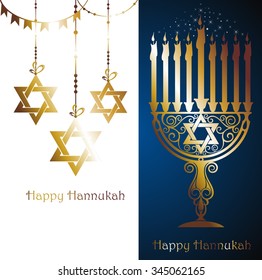 Illustration of Happy Hanukkah background 