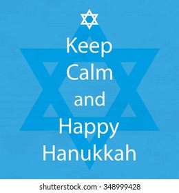 Illustration happy hanukkah day Keep calm stylish