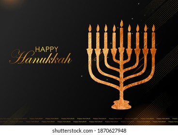 illustration of Happy Hanukkah, Jewish holiday festival greetings background