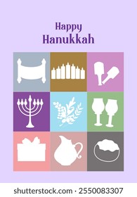 illustration of Happy Hanukkah, Jewish holiday festival greetings background