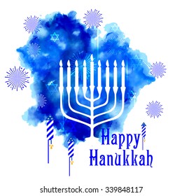illustration of Happy Hanukkah, Jewish holiday background