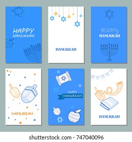 illustration of Happy Hanukkah, Jewish holiday background