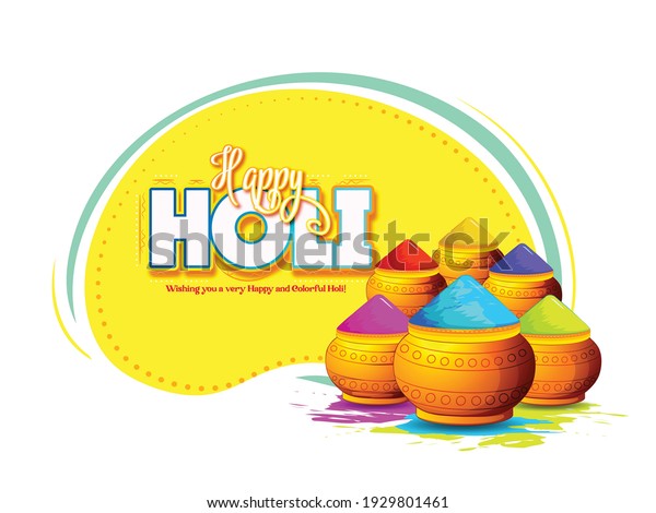 Illustration Happy Holi Background Color Festival Stock Vector Royalty Free