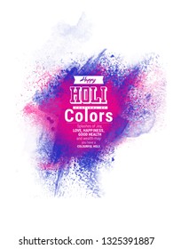 illustration of Happy Holi for color festival of India celebration,