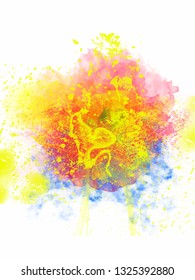 illustration of Happy Holi, color festival of India celebration