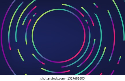 Colorful Neon Circles Background Vector Stock Vector (Royalty Free ...