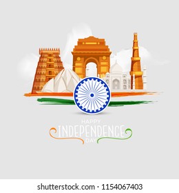 Illustration Of Happy Independence Day Background.