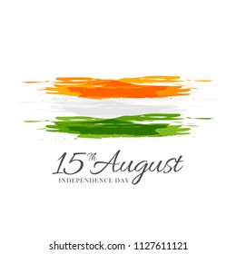 Illustration Of Happy Independence Day Of Indian Tricolor Background.